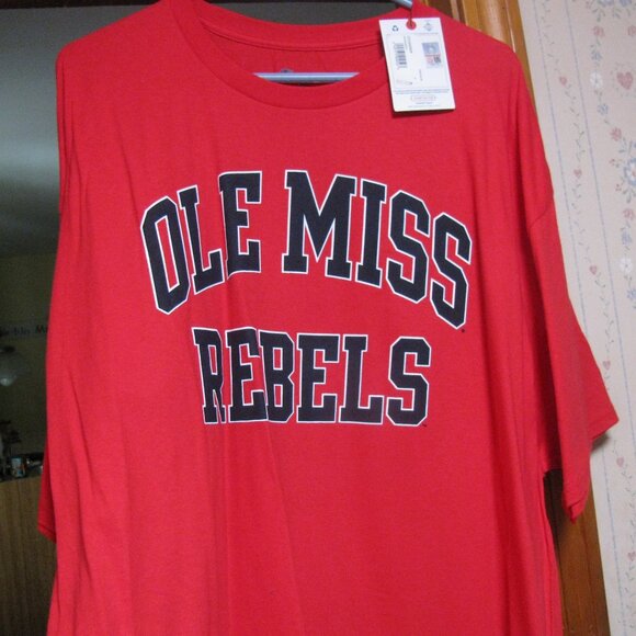 UNIVERSITY OF MISSISSIPPI  OLE MISS REBELS  CHAMPION SHIRT 2XL NEW W / TAGS NWT - Picture 1 of 7
